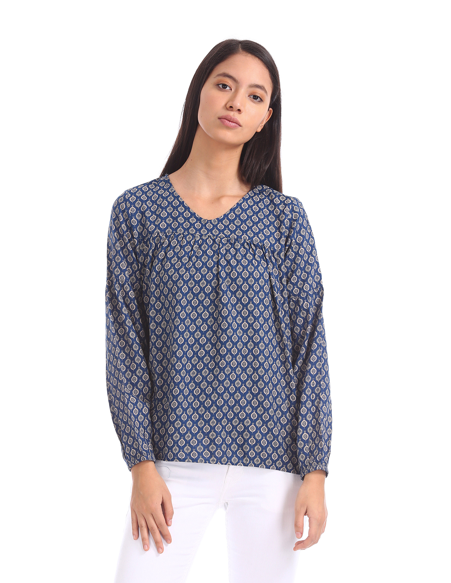 U.S. Polo Assn. Women Casual Wear Printed Top